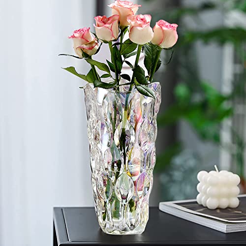 Hey_you Vase à fleurs en verre moderne minimaliste nordique floral fait la main Décoration hydroponique Ornement pour maison Table manger Cadeau mariage, pendaison de...
