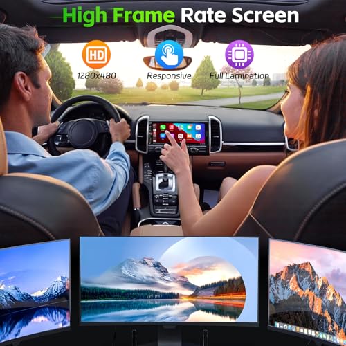 Image of Single Din Radio Car Stereo with Wireless Carplay & Android Auto, 6.9 inch IPS Touchscreen Car Stereo with Bluetooth 1080P Backup Camera Mirror Link Navigation AM /FM Type-C Fast Charging USB EQ SWC Mic