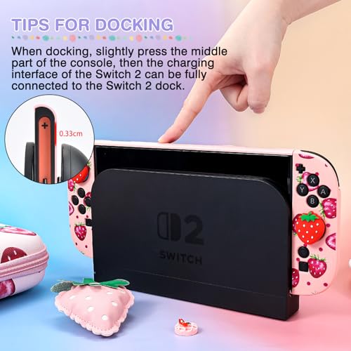 Funda para Nintendo Switch 2 que evita arañazos con almacenamiento delgado 3