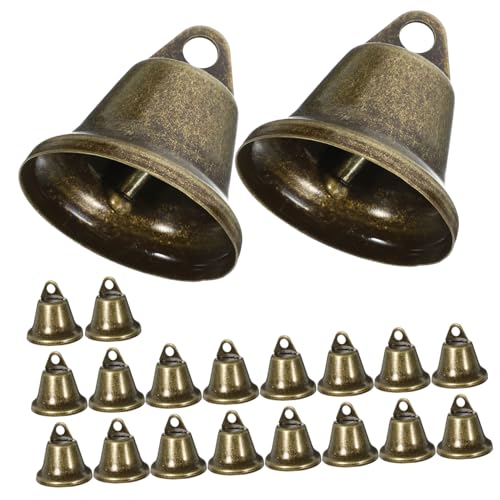 EXQUIMEUBLE 20Piezas Campanas Decorativas de Manualidades Colgantes de Adornos Exquisitos para Árbol de Decoración para Hogar Jardín