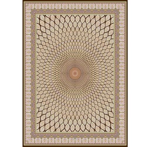 Große Outdoor-Teppiche, klassisches rotes Druck-Design, Wohnzimmer, Schlafzimmer, 180 x 200 cm, Lounge-Teppich, groß, klein, rutschfeste Matte