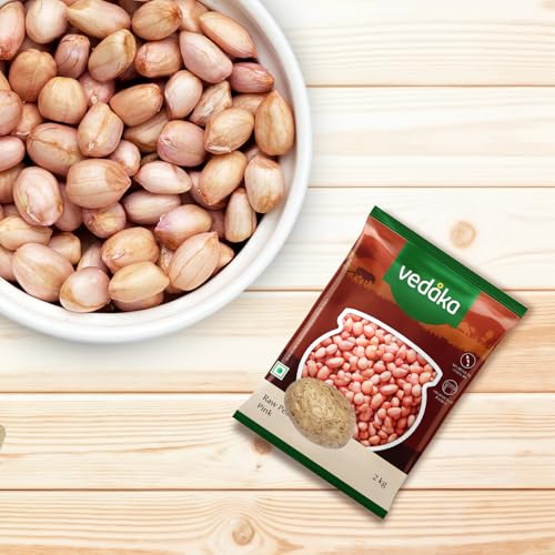 Image of Amazon Brand - Vedaka Raw Peanuts | Pink | 2kg | Premium Moongfali