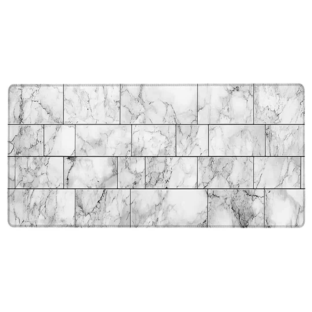 Duża gamingowa podkładka pod mysz, 1400 x 600 x 3 mm, nowoczesna, bardzo duża podkładka pod mysz na biurko z przeszytą krawędzią, antypoślizgowa, wodoodporna podkładka pod mysz, szara, długa podkładka