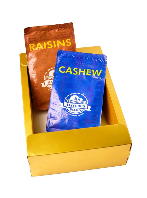 Image of Nature's Blend- Essential Dry Fruits|Maroon New|Pack of 2|250g pouch|Cashew, Raisins|Soft Top