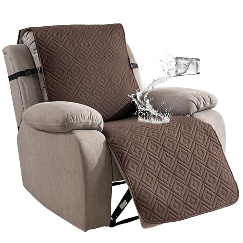 Waterproof Oversized Recliner Chair Covers - 100% Protection, Non-Slip, Washable Recliner Slipcover for Larger Recliners, Kids & Pets Friendly【28'' /Chocolate】