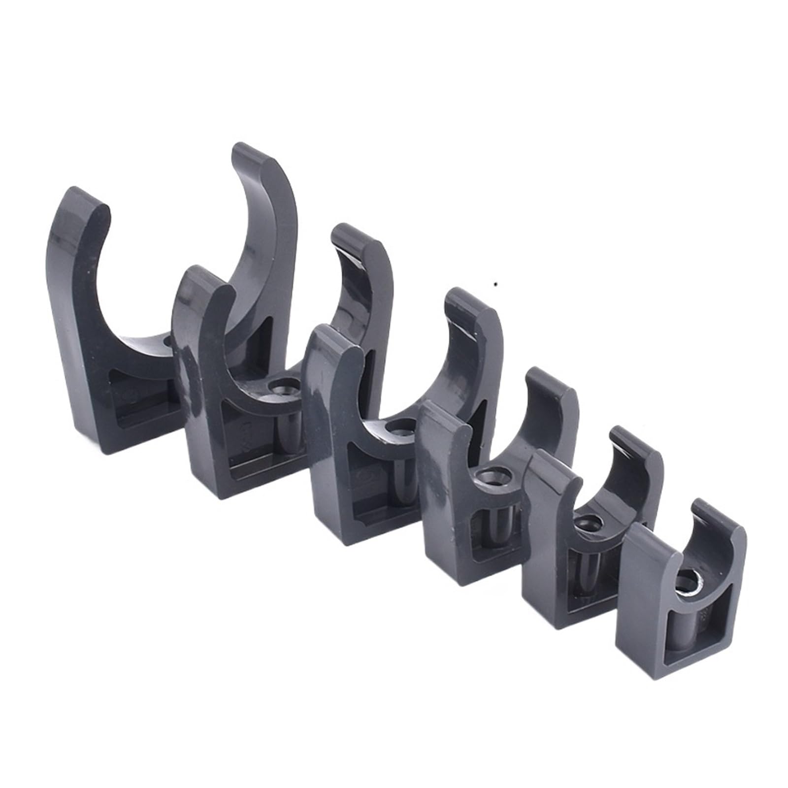 Plastikowe klipsy do węży 1/5/20 szt. Plastikowy zacisk w kształcie litery U UPVC do rur wodnych w akwarium(Dark Color 20mm,20Pcs)