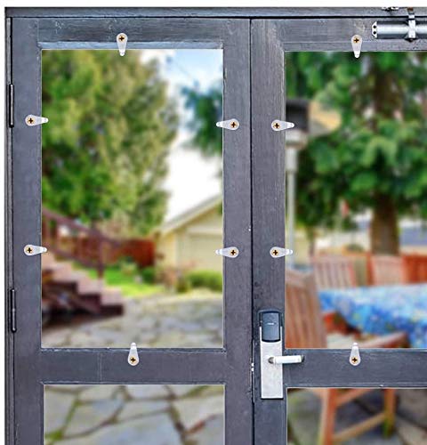 60 Pcs Glass Retainer Clips - Clear Mirror Holder Clips With Screws For Cabinet Doors, Windows