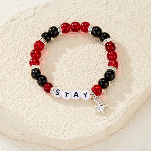 YELLOWPEACH Stay Bracelet Glitter Freckles Face Tattoo Set Inspired Merch Fans Gifts for Women Men3