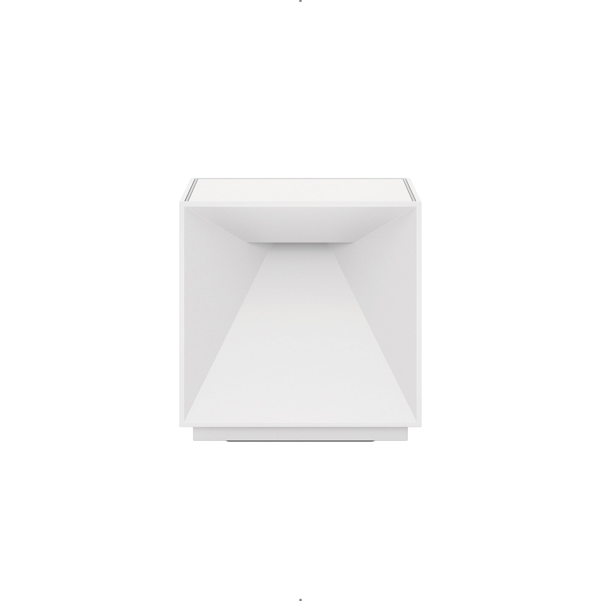 SIGOR Nutalis - Lampada da tavolo a LED dimmerabile, a forma di cubo, per interni ed esterni, IP54, resistente agli spruzzi, altezza 10 cm, ricaricabile con Easy Connect Puk, durata 9 ore, bianco neve