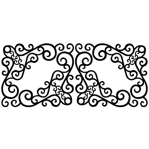 DNVEN (Each Corner is 10"w X 10"h, 4 Corners) DIY Retro Vintage Style Floral Vines Corner Vinyl Decals Stickers for Window Wall