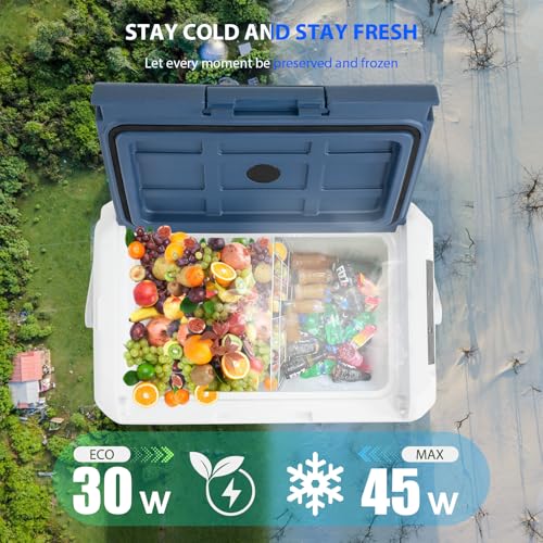 Image of ICF19 12 Volt Car Refrigerator,20QT /19L Portable Freezer Electric Cooler -4℉~68℉,12 /24V DC 100-240V AC Car Fridge for Camping, Road Trips, RV, Truck