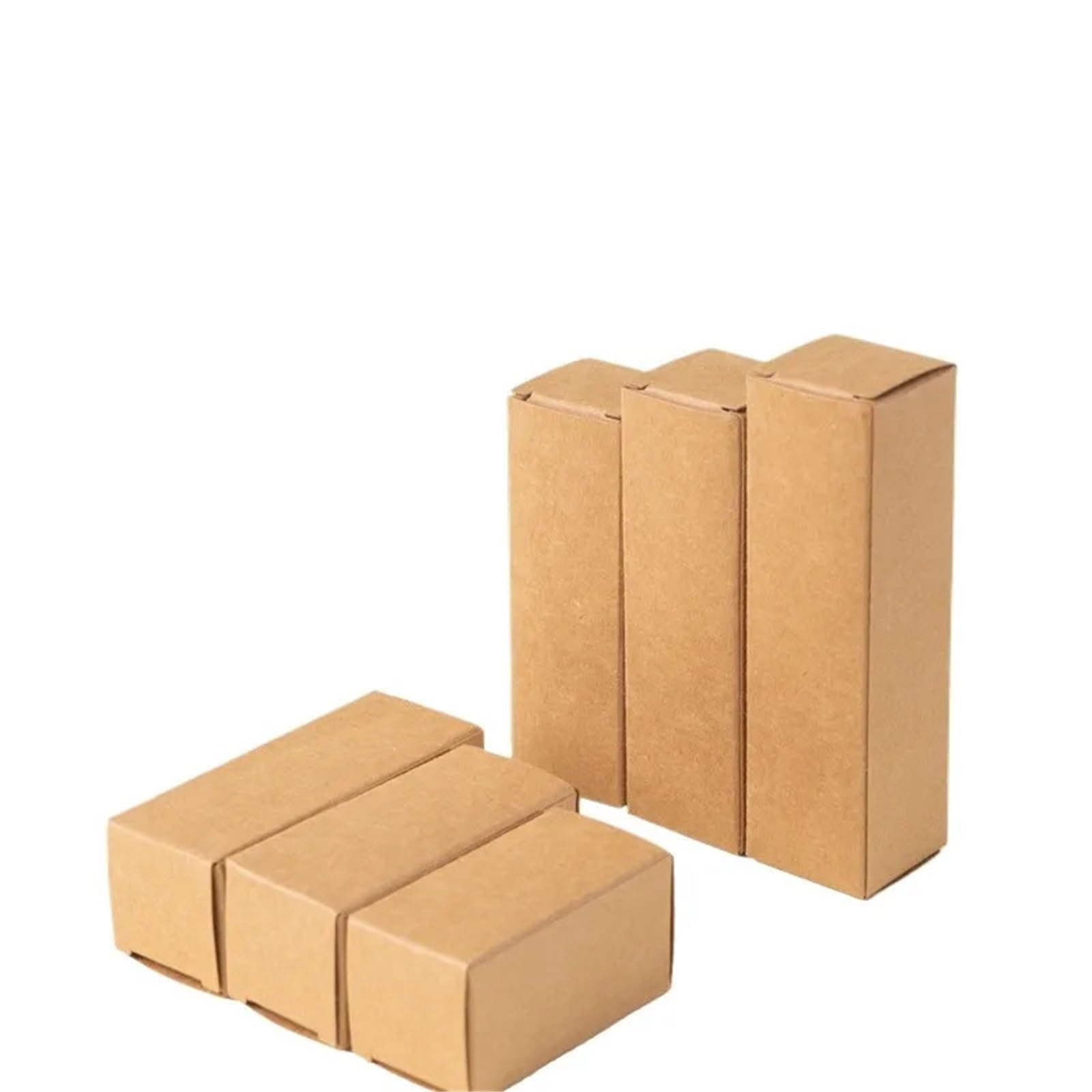Packung Kraftpapier-Lippenstiftetuis 50 Stück Kraft-Mini-Geschenkbox | For Kosmetika mit ätherischen Ölen(8X8X11CM)