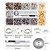 Metal Grommets Kit 3/16 inch Meikeer 400Pcs Metal Eyelets Kits Shoe Eyelets Grommet Sets for Shoes Clothes Crafts Bag DIY Project with Storage Box (4 Colors)