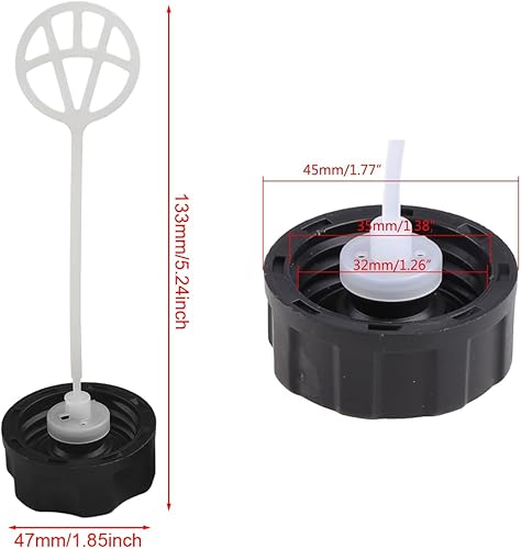 Miniatura 2 de TorSor Paquete de 4 tapas de gasolina para tanque de combustible con correa para Honda Weed Eater GX22 GX25 GX31 GX35 cortacésped 43cc 52cc