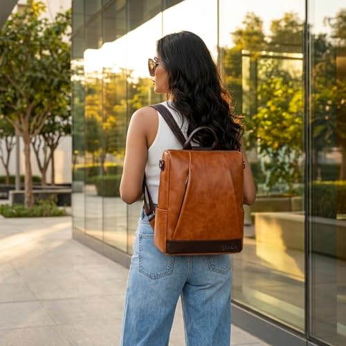 Image of VISMIINTREND Backpack Bags for Women | Rakhi Gift for Sister | Vegan Leather Laptop Bag for Women Office, Backpack for College, Daily Travel Bagpack - Rakshabandhan Gift For Sister