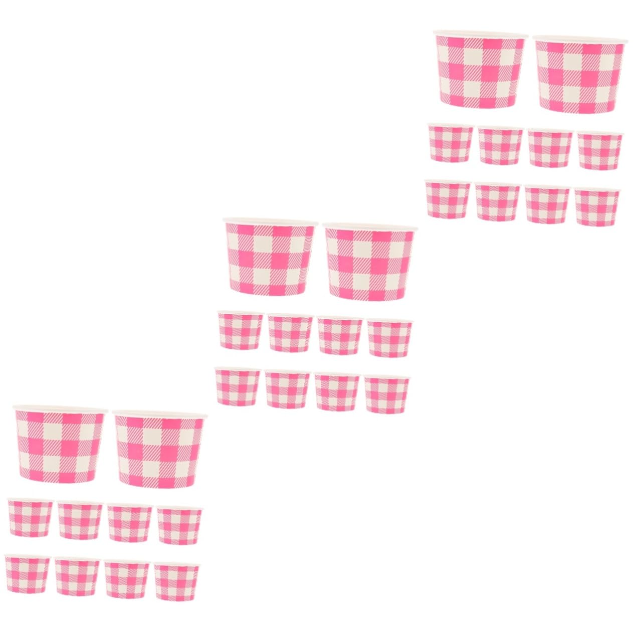MAGICLULU 30 Pz Coppa Gelato Contenitori Per Alimenti Tazze Da Dessert Contenitori Per Yogurt Contenitore Per Dolci Tazze Di Budino Allo Yogurt Trattare Le Tazze Per Lo Yogurt Carta Rosa