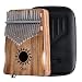 17 Key Electric-Acoustic Kalimba, KOA Wood Finger Thumb Piano with Built-in Pickup (EQ) and Added Thumb Grooves for Extra Comfort