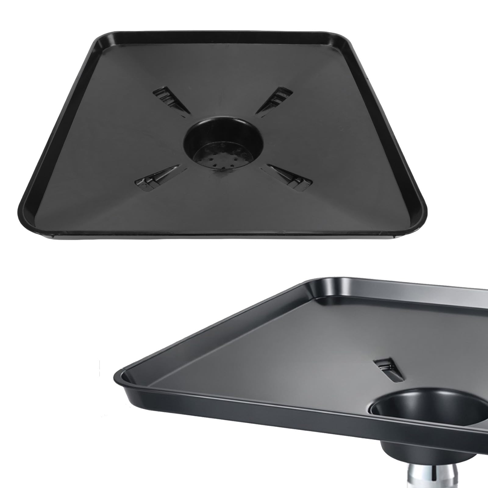 Tbest Vaschetta di Scarico della Trasmissione Vaschetta di Scarico Dell'olio di del Fluido 15L HDPE Quadrata Antispruzzo Grande capacità [Marchio] Raccolta di Liquidi