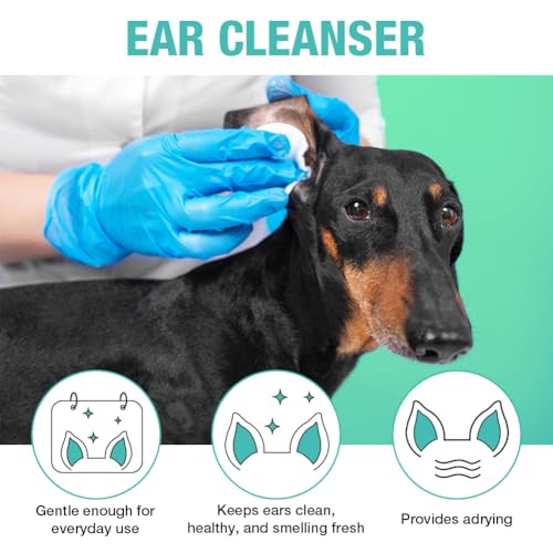 Aomig Ohrentropfen für Hunde Katzen Ohrenreiniger Ohrenspray Ohrenreiniger zur Ohren Reinigung und Pflege des äußeren Geh Juckreiz Ohrreiniger Ohrenschmalz Entferner Hundeohrschmalz Ear Cleaner (50ml)
