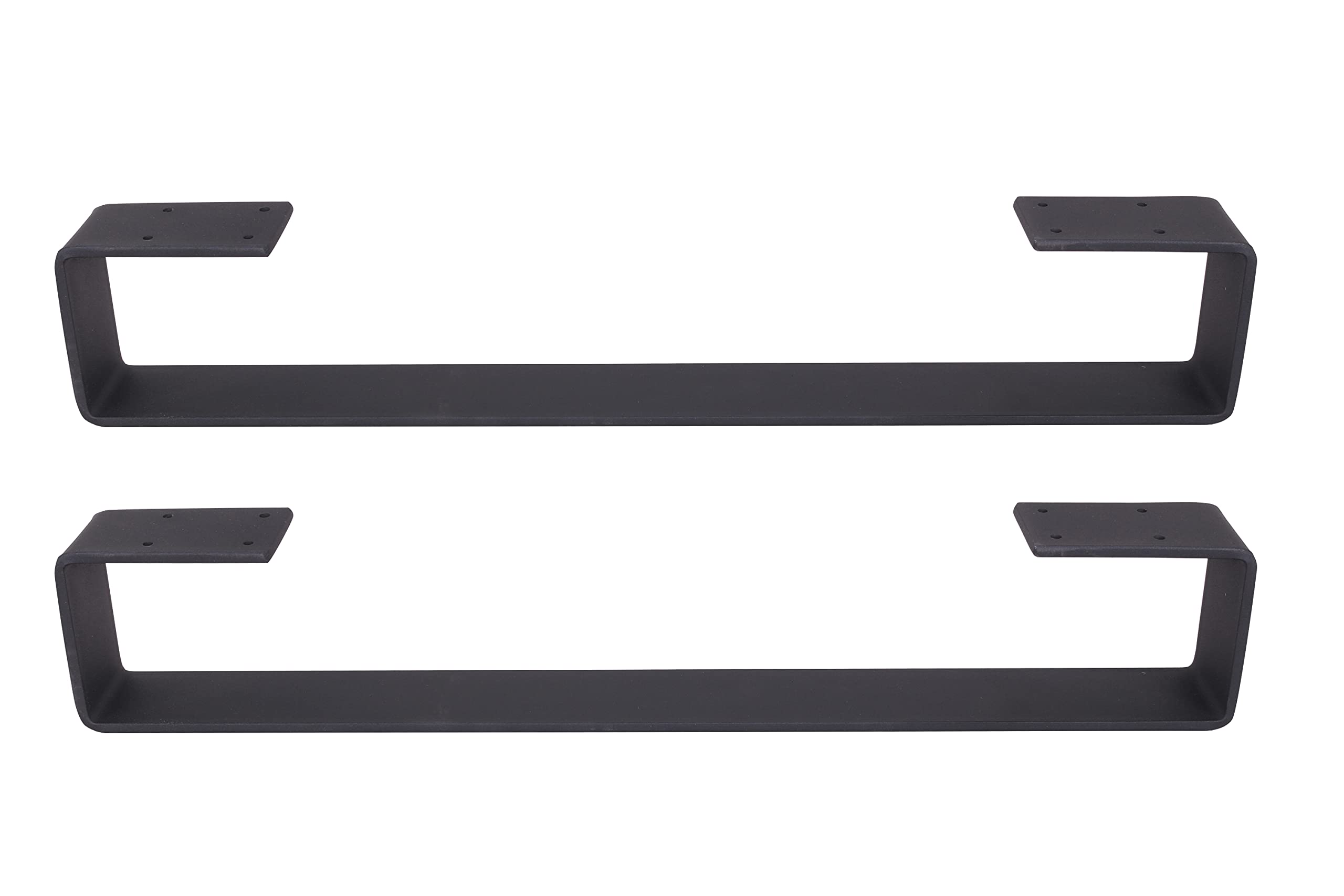 ECLV 2PCS x 4" Coffee Table Legs,U Shaped Heavy Duty Solid Steel Table Legs,Cabinet Legs,Sofa Legs,Black (4'')