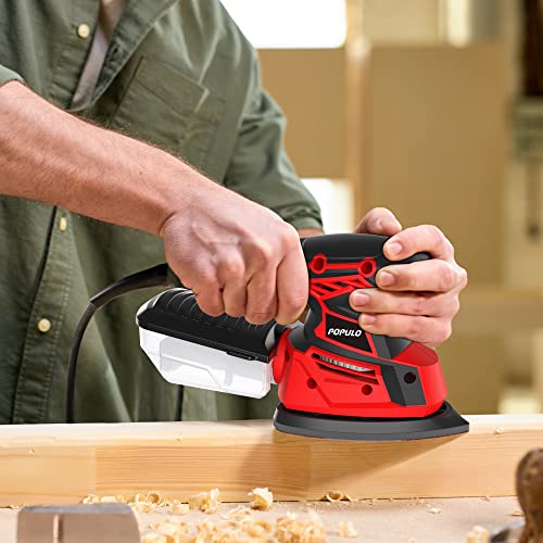 Populo Detail Sander Palm Sander,14,000 Opm Electric Detail Sander With 12 Pieces Sandpapers thumb #3