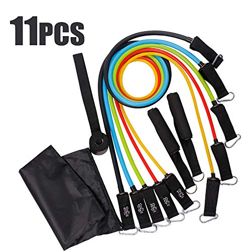 Correia de Resistência, Andoer Conjunto de extratores de fitness 11pcs Conjunto de cintos de resistê