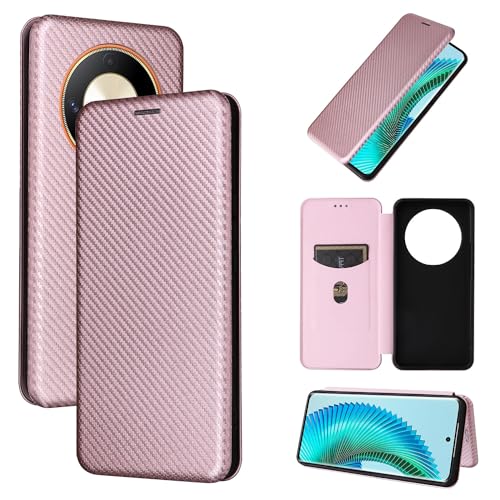 Étui Honor Magic6 Lite en fibre de carbone chic rose, housse luxe antichoc