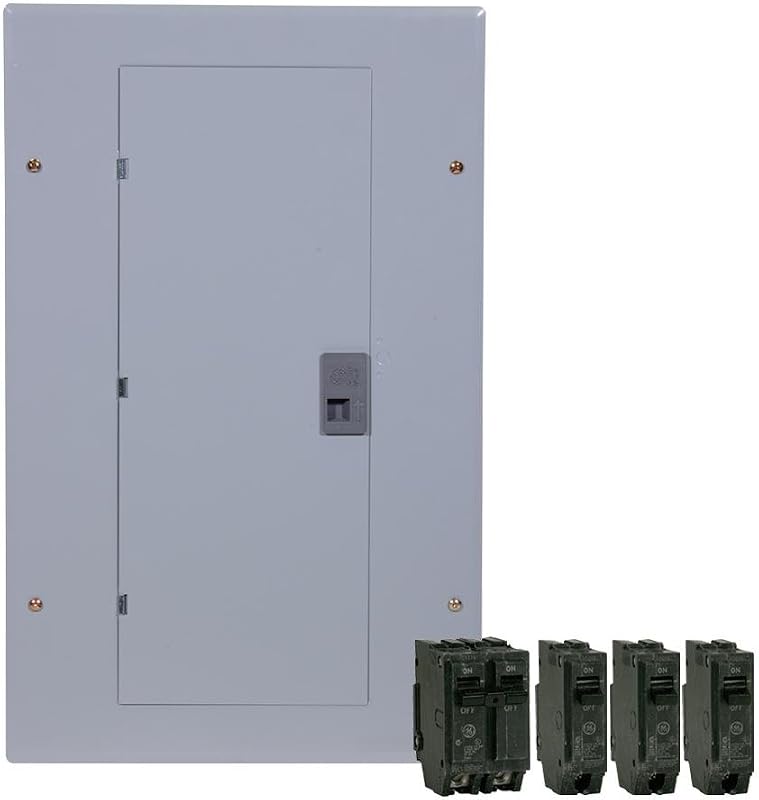 ABB 100A Main Breaker Load Center • Indoor Panel • 20-Space/20-Circuit | 4 Breakers Included • TM2010CCUBK1 • 120/240VAC 1P3W 22KAIC • Factory Installed Main • Plug-In • NEMA 1 • Surface/Flush Mount