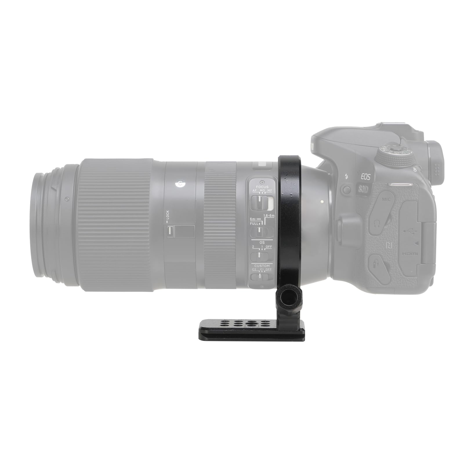 FOTGA Anello di montaggio per treppiede in metallo da 1/4" 3/8" per obiettivo Tamron 35-150 mm F/2-2,8 Di III VXD A058 (E-mount), per Sigma 100-400 mm f/5-6.3 DG OS HSM Contemporary Lens (per Canon