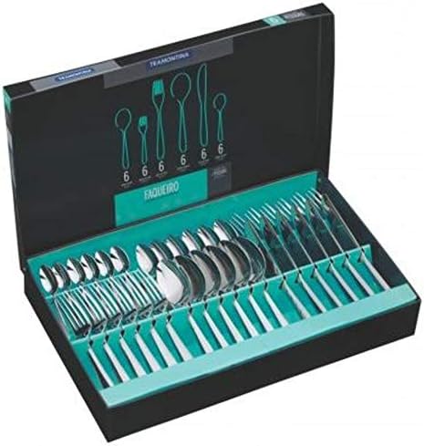 Tramontina 66962134 Faqueiro Aço Inox com Faca para Churrasco com...