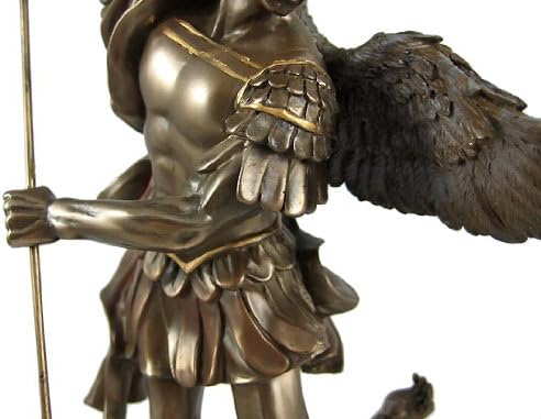 PacifcGift St. Michael Statue Cold Cast Bronze 10"