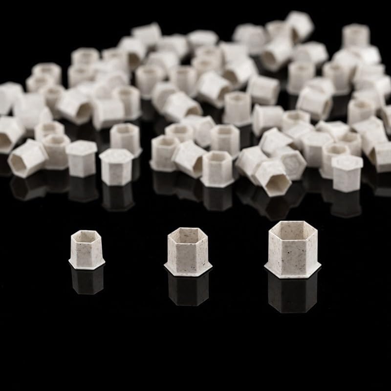 Hexagonal Biodegradable Tattoo Ink Cups Made From Wheat Straw, Disposable Tattoo Base Cups, Pigment Cups(12X12mm)