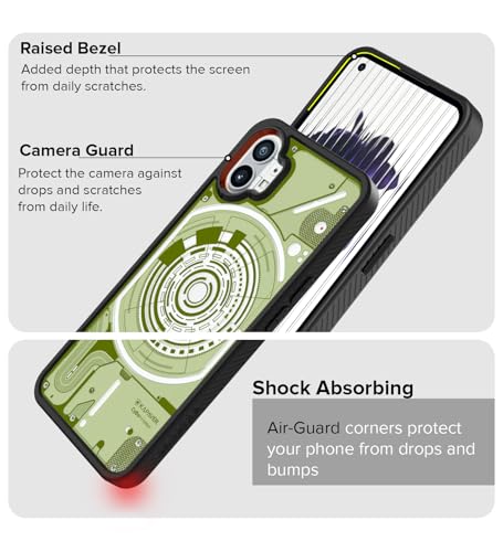 Image of KAPAVER Cyber-i Edition Back Cover Case for Nothing Phone 1 - Black [CyBer-02]