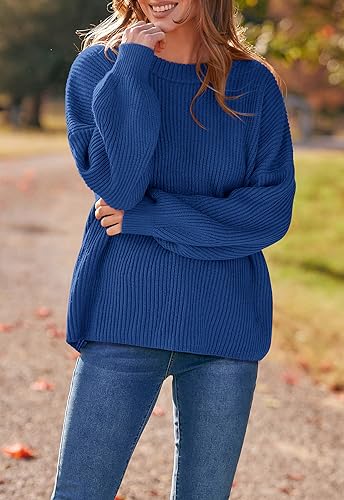Image of PRETTYGARDEN Womens Sweaters Spring 2026 Oversized Chunky Knitted Pullover Sweater Casual Long Sleeve Crewneck Cute Sweaters