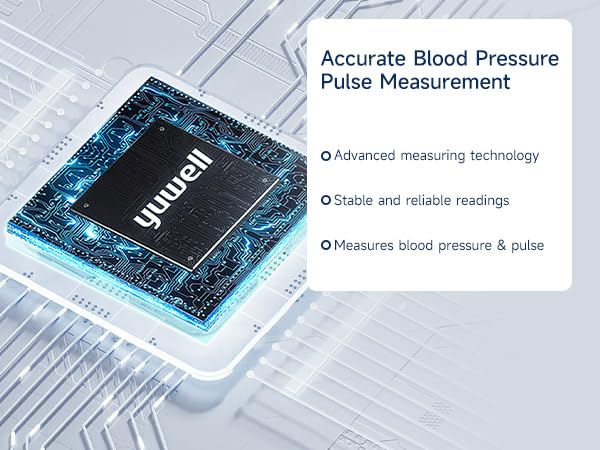 Image of yuwell Blood Pressure Monitor, Large Upper Arm Blood Pressure Cuff, Digital Blood Pressure Machine for Home Use, Large Backlit Screen Display, Stores 199 Readings, Voice Broadcasting with Batteries