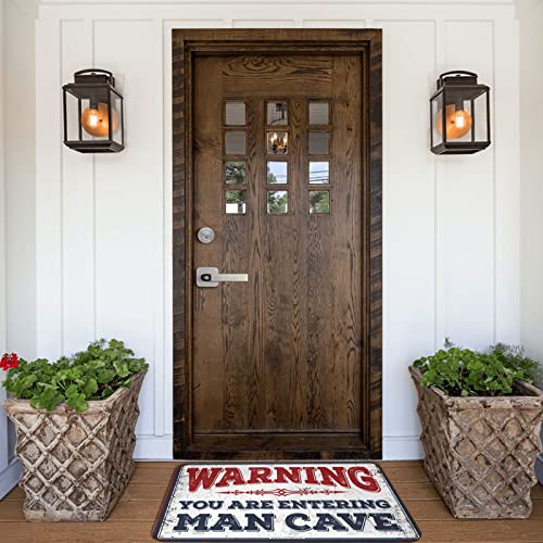 Tapis d'extérieur avec avertissement Man Cave pour terrasse et coin bar convivial - 6