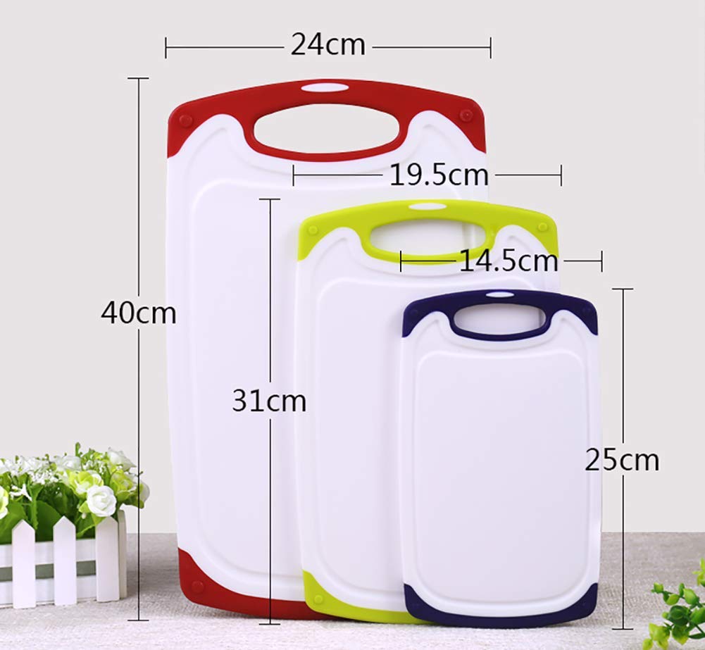 Panneau de découpage de cuisine de cuisine de cuisine avec des rainures de jus de fruits de jus, un coffre-fort de lave-vaisselle en plastique portable, une carte de supplément pour bébé Plaque de cou