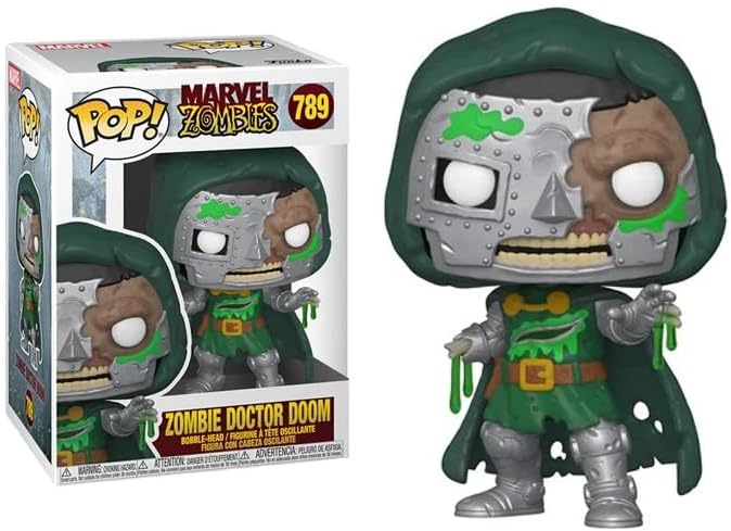 Marvel Zombies + Pop Protector: Pop! Comics Vinyl Figure (Gift Set Bundled with ToyBop Brand Box Protector Collector Case) (Zombie Dr. Doom)