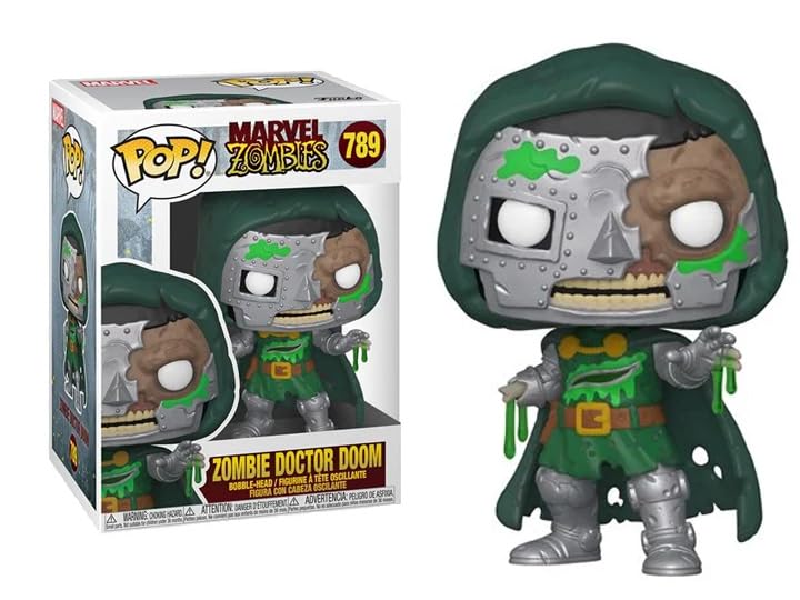Marvel Zombies + Pop Protector: Pop! Comics Vinyl Figure (Gift Set Bundled with ToyBop Brand Box Protector Collector Case) (Zombie Dr. Doom)