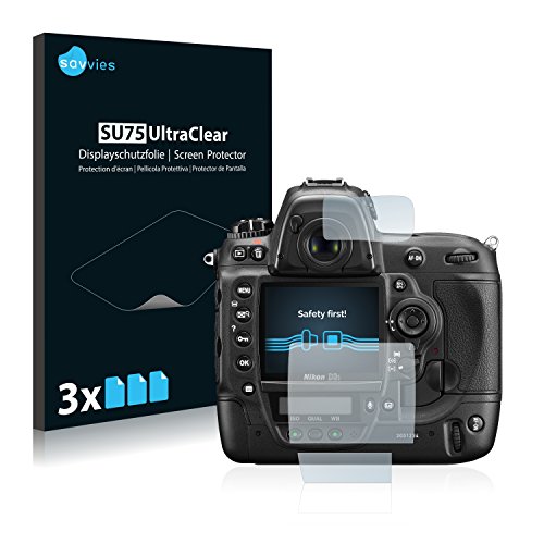 savvies Protector Pantalla para Nikon D3S 6 Unidades   Película Ultra Transparente