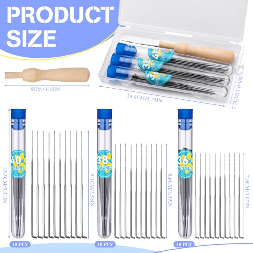 Image of Yizzvb 30 PCS Needle Felting Needles, 3 Sizes Wool Felting Needles, Needle Felting Tools Supplies Kit with Storage Box for DIY Wool Felting Crafts