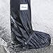 GIFZES Waterproof Shoe Protectors 2pcs Waterproof Rain Boot Covers with Double Protection Anti-Slip Smooth Zipper Thickened Material Rain Boots Covers Black XL