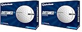 TaylorMade Distance+ Golfbälle, 12 Bälle,(4 x 3-er Set), Weiß, Einheitsgröße (Packung mit 2)