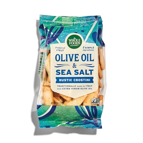 Whole Foods Market, Original Rustic Crostini with Olive Oil & Sea Salt, 6 Ounce