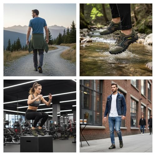 Image of FLARUT Men's Sandals Barefoot Hiking Shoes Quick Dry Breathable Mesh Lightweight Outdoor Training Water Walking Shoes