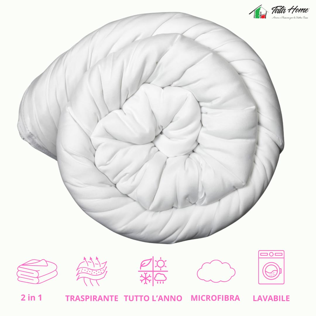 Tata Home Piumino 4 Stagioni in Calda e Morbida Microfibra MATRIMONIALE misura cm 250X200