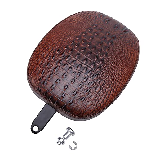 Dreamizer Motorcycle Front Driver Solo Seat+Rear Passenger Pillion Pad Compatible With Sportster 48 72 Iron 883 Xl883 Forty Eight Xl1200 Seventy Two 1200, Crocodile Style Brown #TOP2
