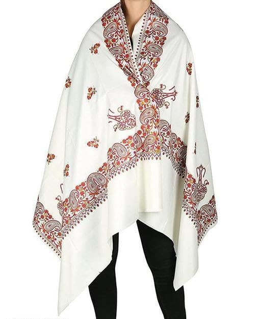 Printed Women Casmilon Wool Paisely Printed Ladies Winter Warm Shawl Pack Of 1-image-47