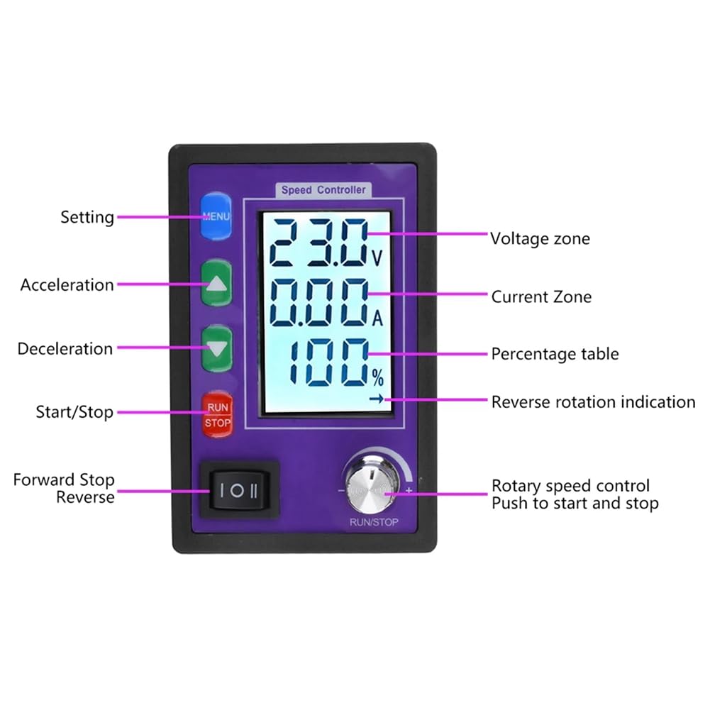 Controlador de Velocidad de Motor de Pantalla LCD, Control Remoto San, Controlador de Motor de Cepillo PWM DC DC10-55V 30A, Probador de Voltímetro
