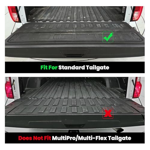 Image of LASFIT Truck Tailgate Mat 2020-2026 for Chevrolet Chevy Silverado & GMC Sierra 2500HD /3500HD (Not Fit MultiPro Tailgate), All Weather TPE Tailgate Protector for Chevrolet Accessories